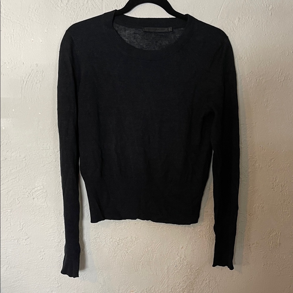 Jenni Kayne Classic Black Crewneck Long-Sleeve Women's Sweater